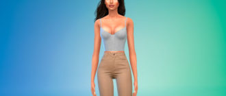 Модный повседневный топ-бюстгальтер для Симс 4 – фото 1