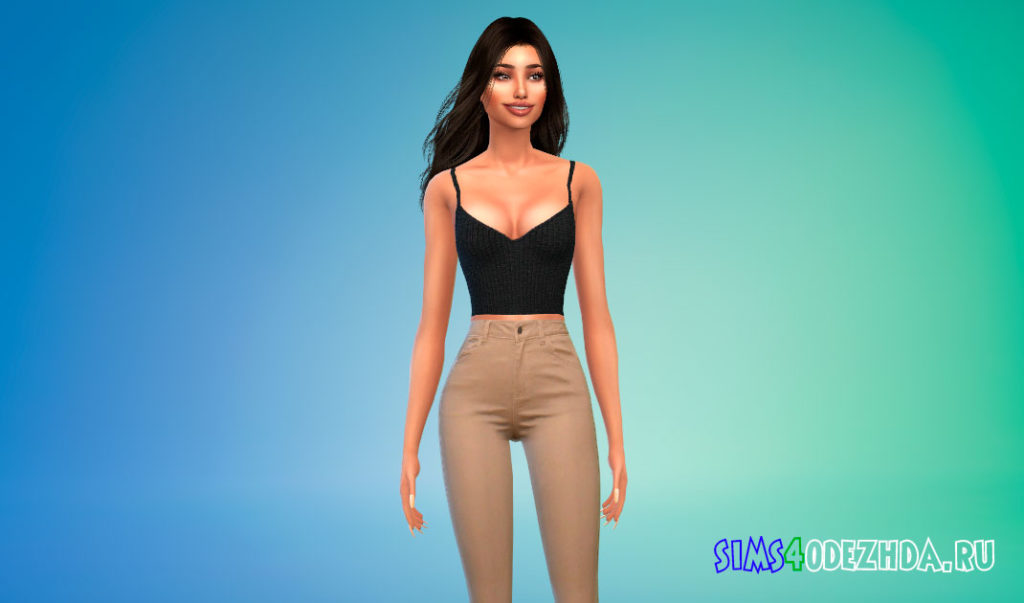 Модный повседневный топ-бюстгальтер для Симс 4 – фото 3