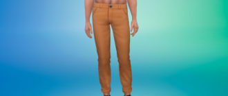 Мужские брюки с подворотами для Симс 4 – фото 1