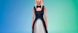 Платье в фентезийном стиле для Симс 4 – фото 1