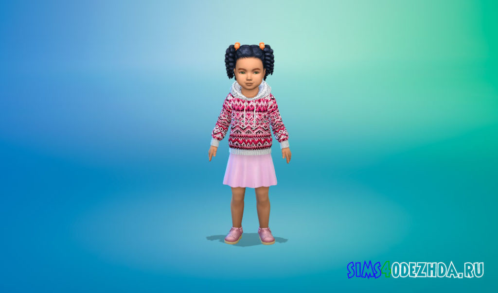 Шерстяные зимние свитера для малышей для Симс 4 – фото 2