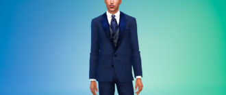 Шикарный мужской костюм для Симс 4 – фото 1