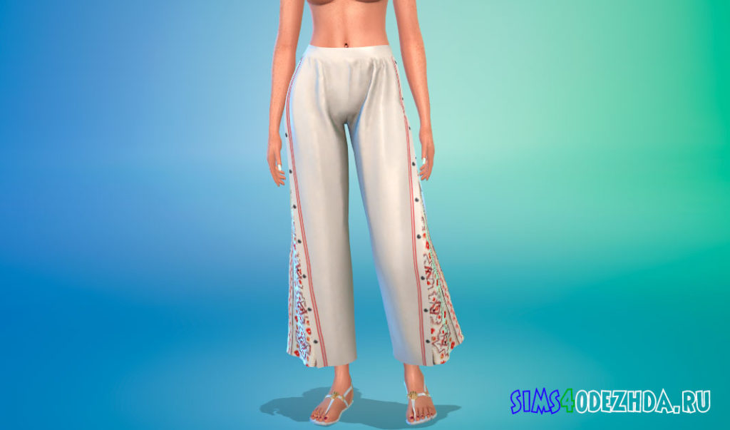 Штаны в стиле бохо для Симс 4 – фото 2