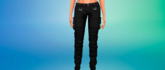 Стильные брюки в стиле Industrial для Симс 4 – фото 1