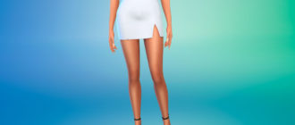 Супер милая юбка с завышенной талией для Симс 4 – фото 1