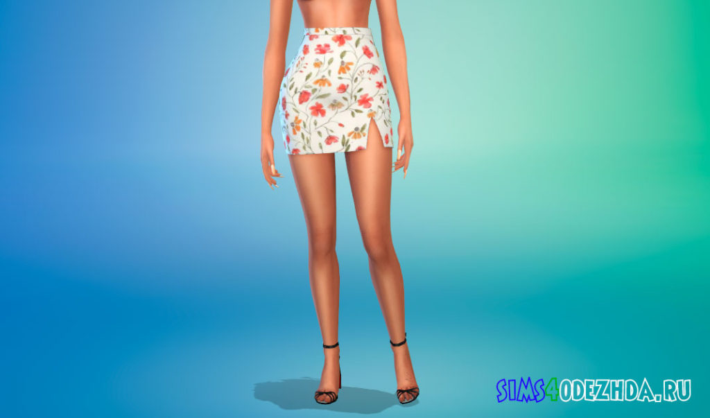 Супер милая юбка с завышенной талией для Симс 4 – фото 2