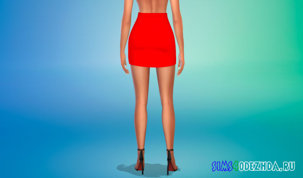 Супер милая юбка с завышенной талией для Симс 4 – фото 3