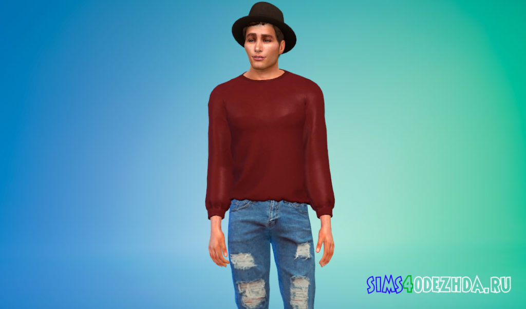 Свитшот для мужчин для Симс 4 – фото 3