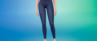 Укороченные зауженные джинсы для Симс 4 – фото 1