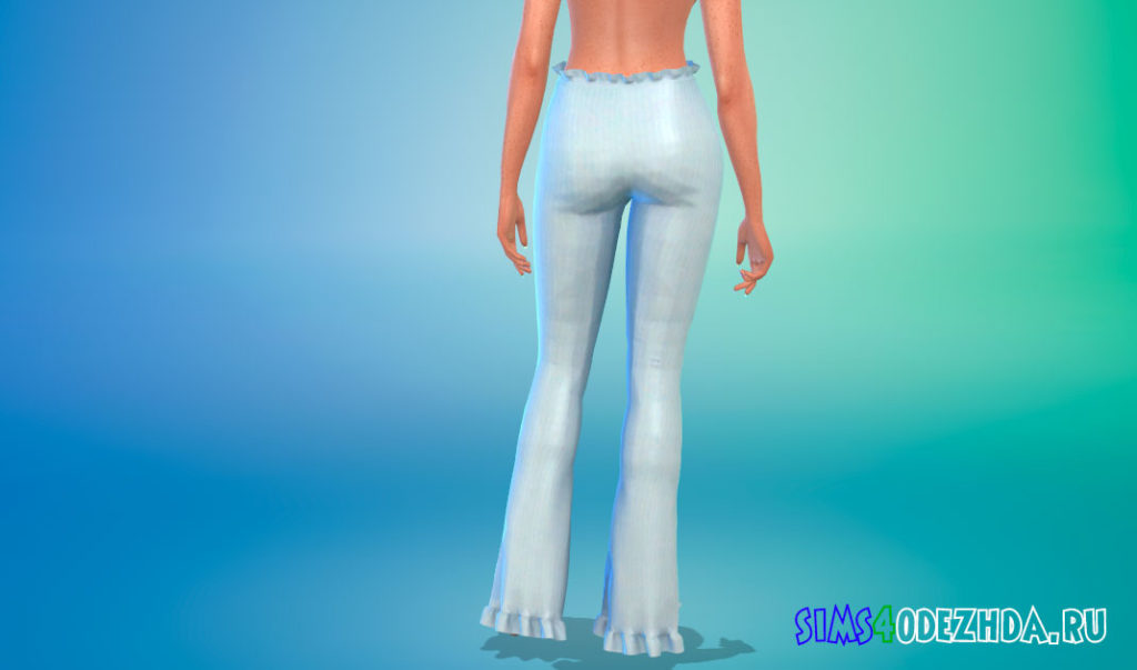 Женские брюки с баской для Симс 4 – фото 3