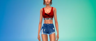 Женский спортивный топ от Пума для Симс 4 – фото 1