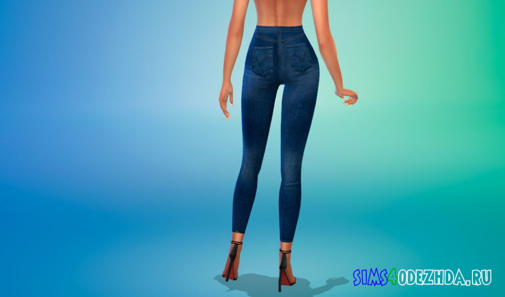 Джинсы Levis Mile High Super Skinny для Симс 4 – фото 3