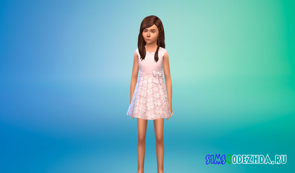 Коллекция детских дизайнерских платьев для Симс 4 – фото 3