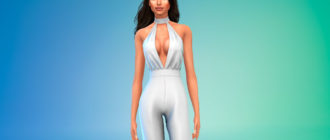 Комбинезон с глубоким декольте для Симс 4 – фото 1