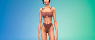 Купальник с узлом для Симс 4 – фото 1