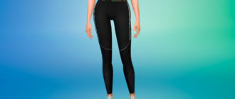 Леггинсы с камуфляжной вставкой для Симс 4 – фото 1