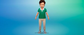 Летние джинсы для малышей для Симс 4 – фото 1