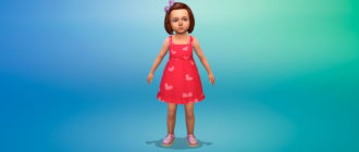 Милое платье для малышей для Симс 4 – фото 1