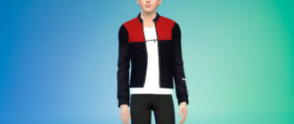 Мужская спортивная куртка для Симс 4 – фото 1