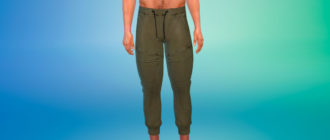 Мужские брюки с передними карманами для Симс 4 – фото 1