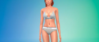 Нижнее белье от Calvin Klein для девушек для Симс 4 – фото 1