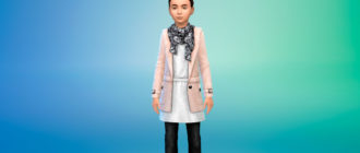 Осенний наряд для девочек для Симс 4 – фото 1