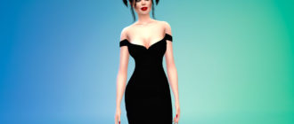 Платье колдуньи для Симс 4 – фото 1