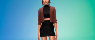 Платье с курткой для Симс 4 – фото 1