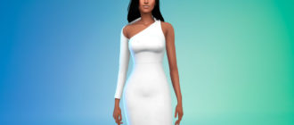 Сексуальное длинное платье для Симс 4 – фото 1