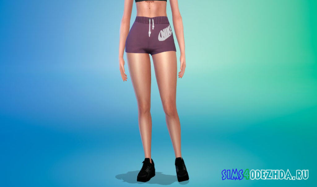 Шорты Nike для девушек для Симс 4 – фото 2