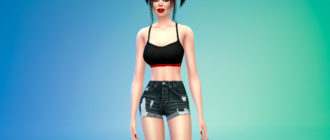 Спортивный топ с открытой спиной для Симс 4 – фото 1