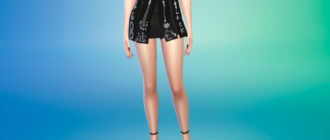 Стильная юбка с рисунками для Симс 4 – фото 1