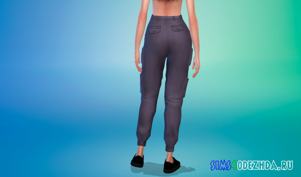 Стильные женские брюки карго для Симс 4 – фото 3