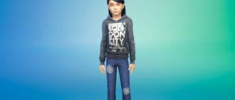 Толстовка для мальчиков для Симс 4 – фото 1