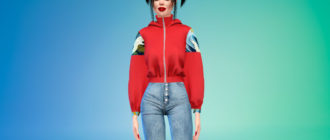 Женская толстовка с капюшоном для Симс 4 – фото 1