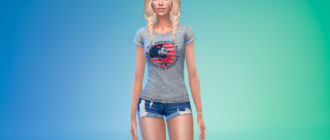 Женские повседневные футболки для Симс 4 – фото 1