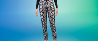 Женские стильные штаны для Симс 4 – фото 1