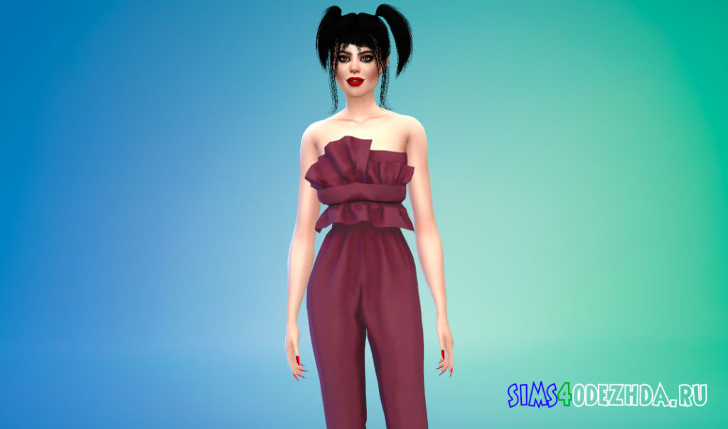 Женский дизайнерский комбинезон для Симс 4 – фото 3
