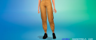 Брюки карго для девушек для Симс 4 – фото 1