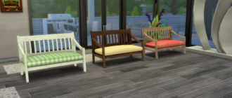 Деревянный диван для Симс 4 – фото