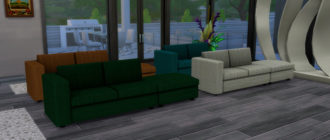 Диван с тканевой обивкой для Симс 4 – фото