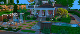 Дом в стиле бохо с модами для Симс 4 – фото