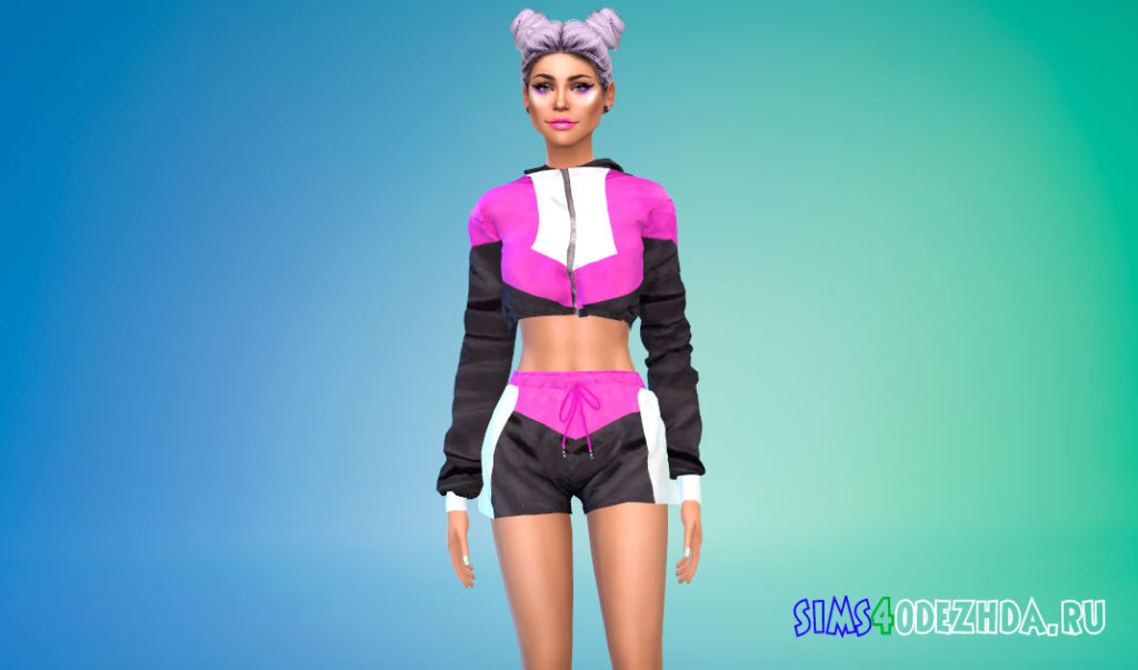 Комплект женской спортивной одежды для Симс 4 – фото 2