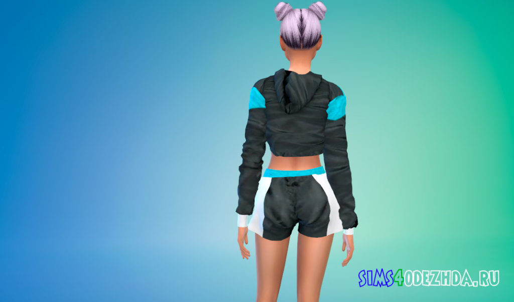 Комплект женской спортивной одежды для Симс 4 – фото 3