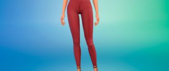 Кожаные брюки для девушек для Симс 4 – фото 1