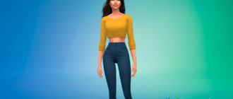 Кроп свитер для Симс 4 - фото 1