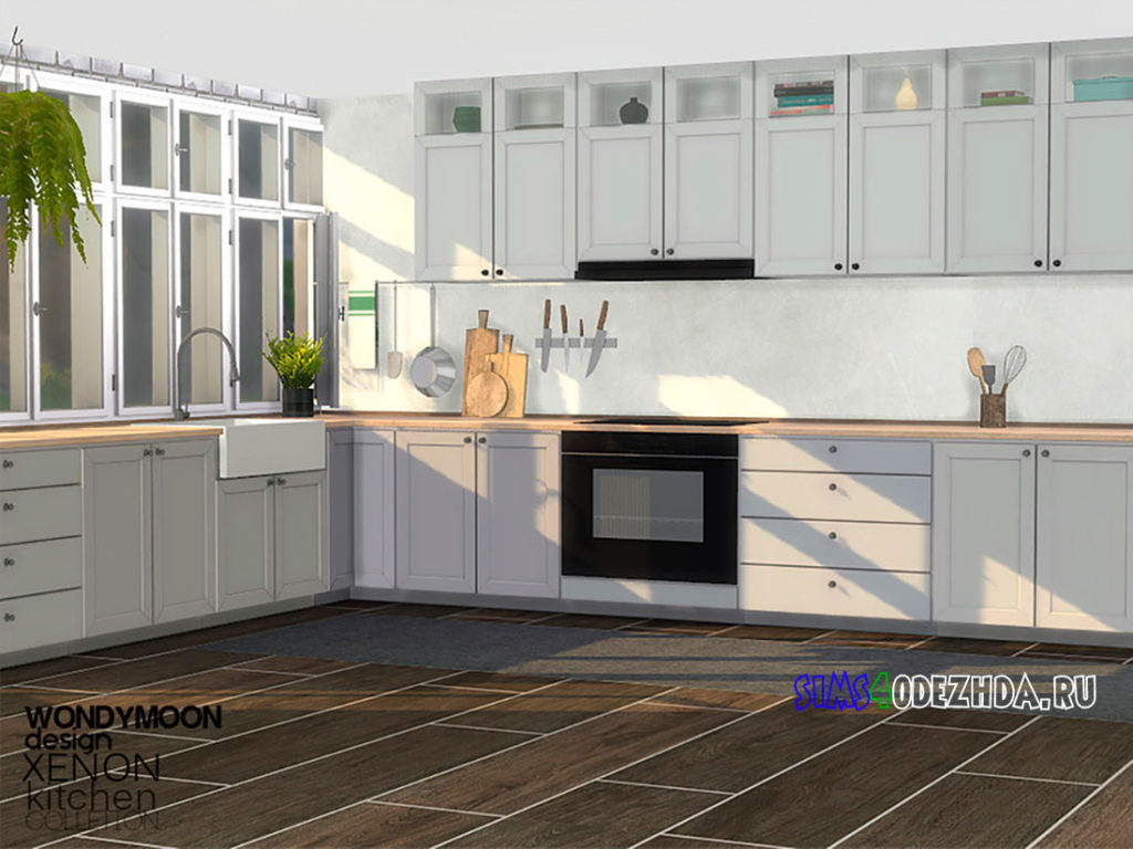 Кухня-Xenon-Kitchen-для-Симс-4-–-фото-2