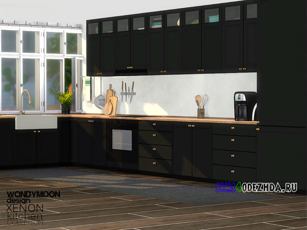 Кухня-Xenon-Kitchen-для-Симс-4-–-фото-3