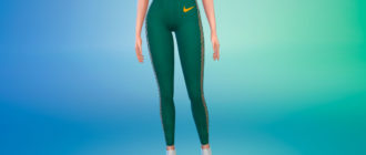 Летние спортивные штаны с высокой талией для Симс 4 – фото 1