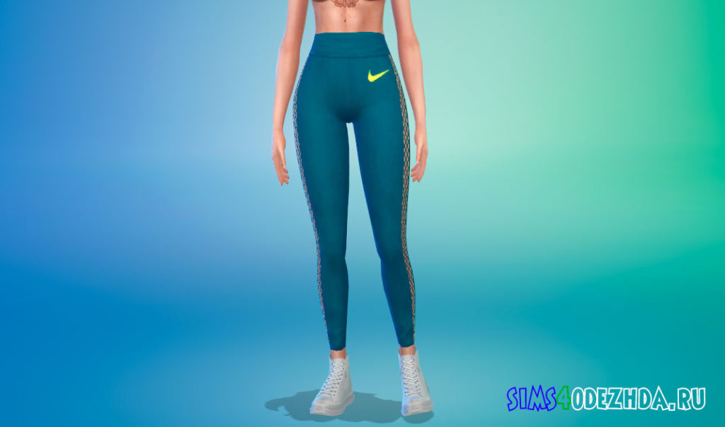 Летние спортивные штаны с высокой талией для Симс 4 – фото 2